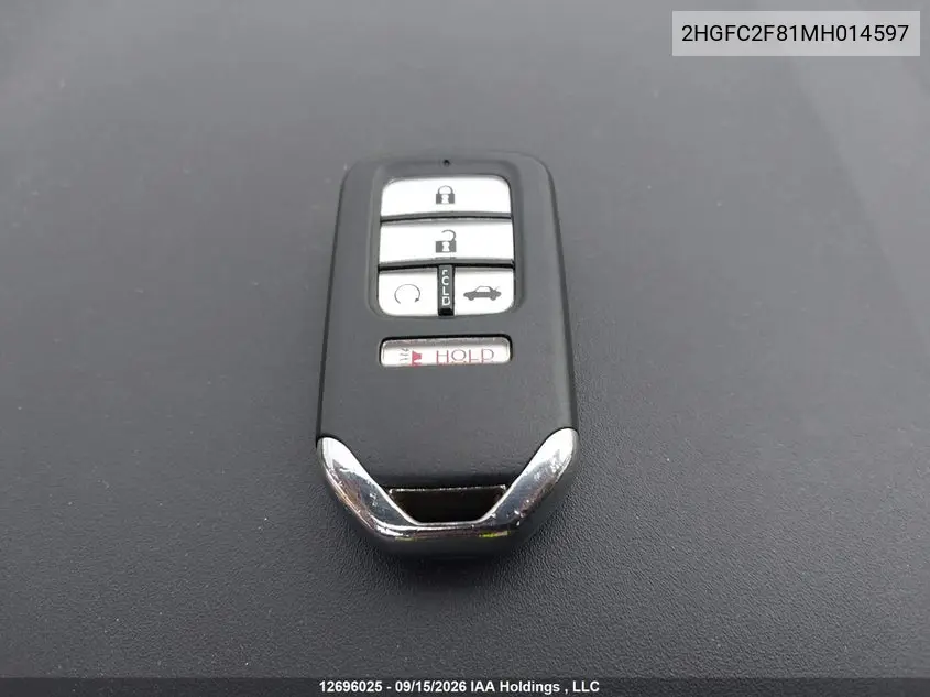 2021 HONDA CIVIC VIN 2HGFC2F81MH014597 — фото 11
