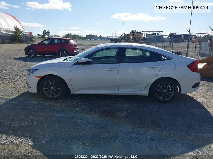 2021 HONDA CIVIC VIN 2HGFC2F78MH009419 — фото 15