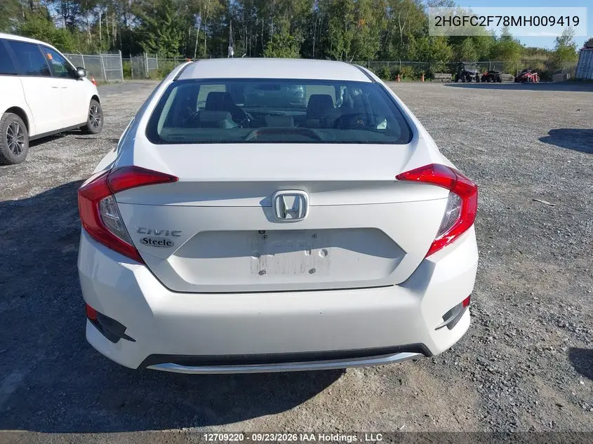 2021 HONDA CIVIC VIN 2HGFC2F78MH009419 — фото 17
