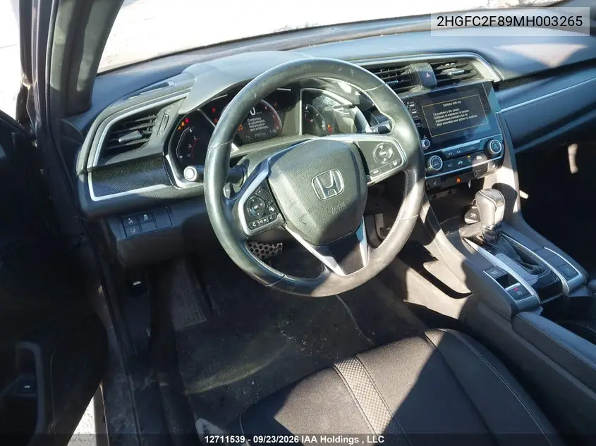 2021 HONDA CIVIC VIN 2HGFC2F89MH003265 — фото 18