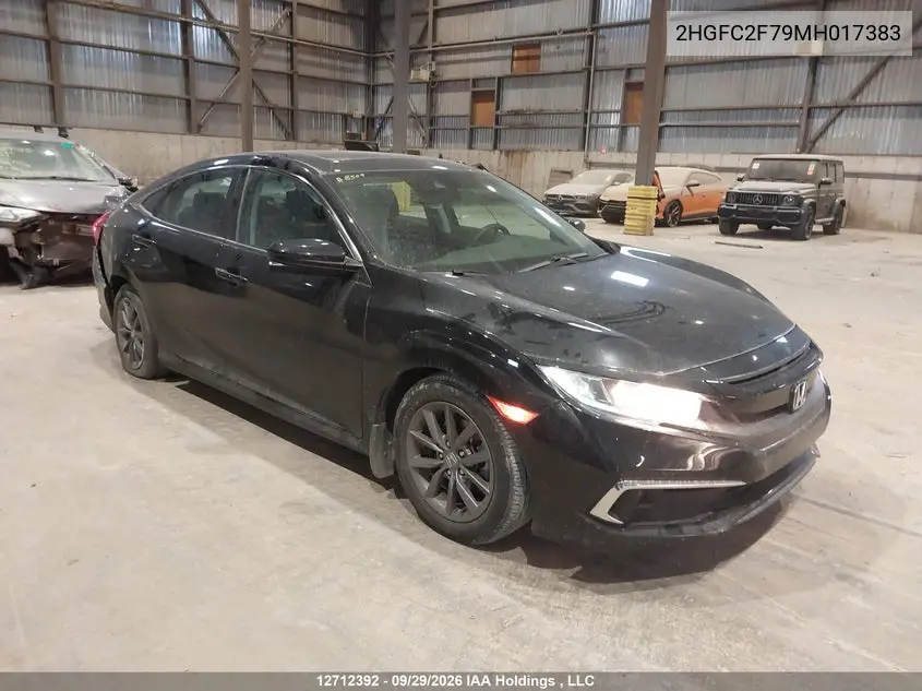HONDA CIVIC 2021, VIN 2HGFC2F79MH017383