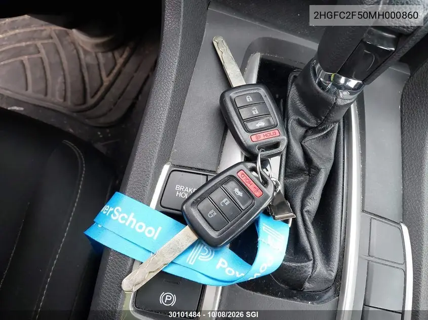 2021 HONDA CIVIC VIN 2HGFC2F50MH000860 — фото 11