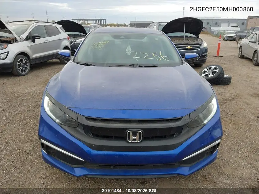 2021 HONDA CIVIC VIN 2HGFC2F50MH000860 — фото 13