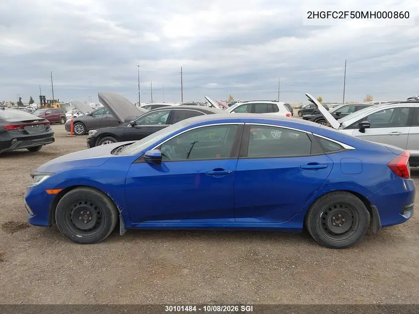 2021 HONDA CIVIC VIN 2HGFC2F50MH000860 — фото 15