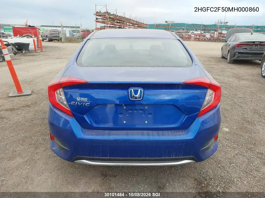 2021 HONDA CIVIC VIN 2HGFC2F50MH000860 — фото 17