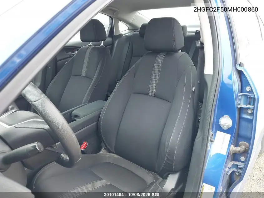 2021 HONDA CIVIC VIN 2HGFC2F50MH000860 — фото 19