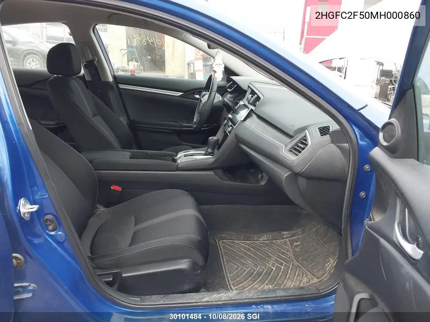 2021 HONDA CIVIC VIN 2HGFC2F50MH000860 — фото 5