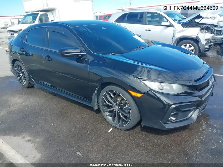 HONDA CIVIC 2021, VIN SHHFK7G44MU224609