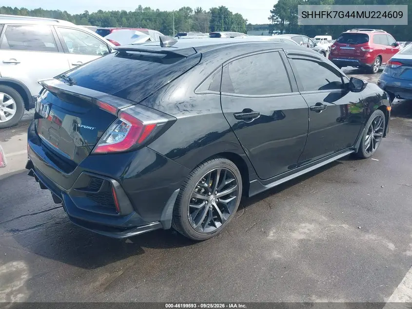 2021 HONDA CIVIC VIN SHHFK7G44MU224609 — фото 4