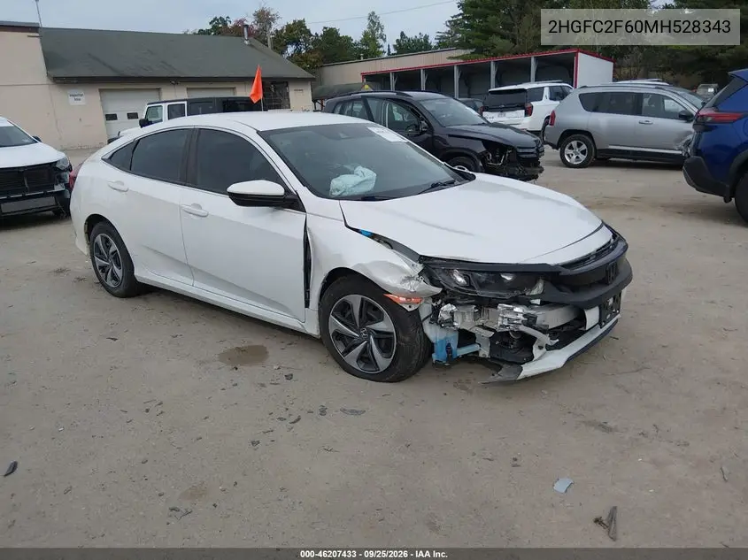 HONDA CIVIC 2021, VIN 2HGFC2F60MH528343