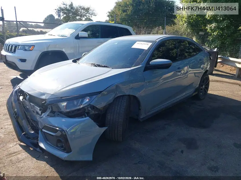 2021 HONDA CIVIC VIN SHHFK7H44MU413064 — фото 2