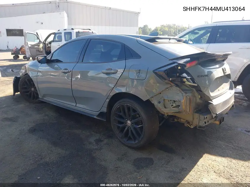 2021 HONDA CIVIC VIN SHHFK7H44MU413064 — фото 3