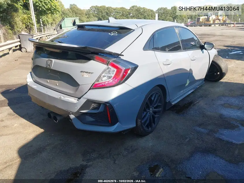 2021 HONDA CIVIC VIN SHHFK7H44MU413064 — фото 4