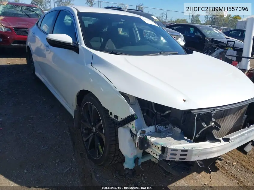 HONDA CIVIC 2021, VIN 2HGFC2F89MH557096