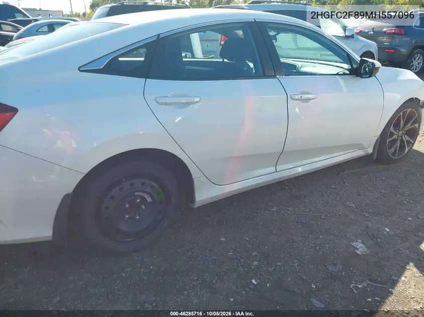 2021 HONDA CIVIC VIN 2HGFC2F89MH557096 — фото 4