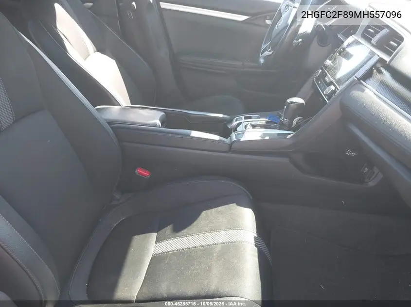 2021 HONDA CIVIC VIN 2HGFC2F89MH557096 — фото 5