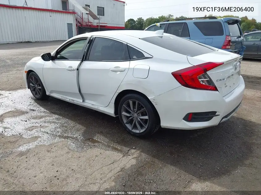2021 HONDA CIVIC VIN 19XFC1F36ME206400 — фото 3