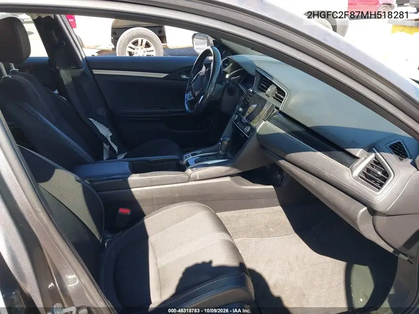 2021 HONDA CIVIC VIN 2HGFC2F87MH518281 — фото 5