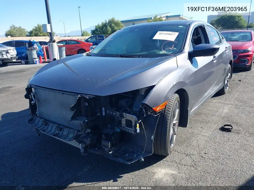 2021 HONDA CIVIC VIN 19XFC1F36ME203965 — фото 2