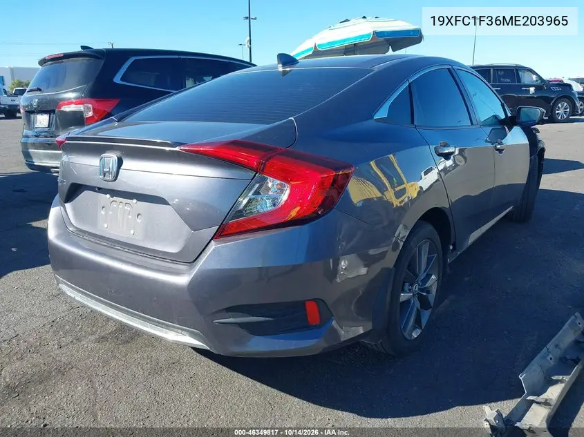 2021 HONDA CIVIC VIN 19XFC1F36ME203965 — фото 4