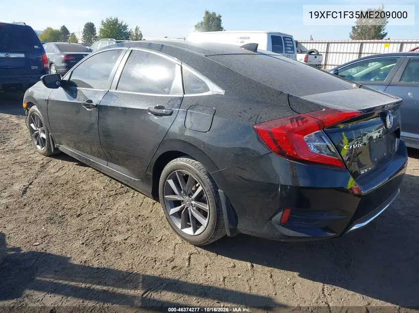 2021 HONDA CIVIC VIN 19XFC1F35ME209000 — фото 3