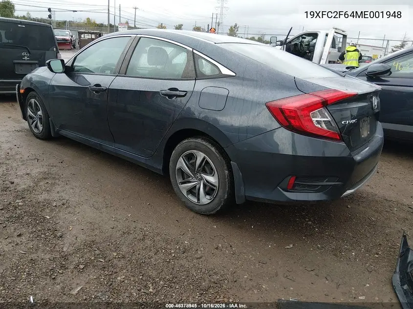 2021 HONDA CIVIC VIN 19XFC2F64ME001948 — фото 3