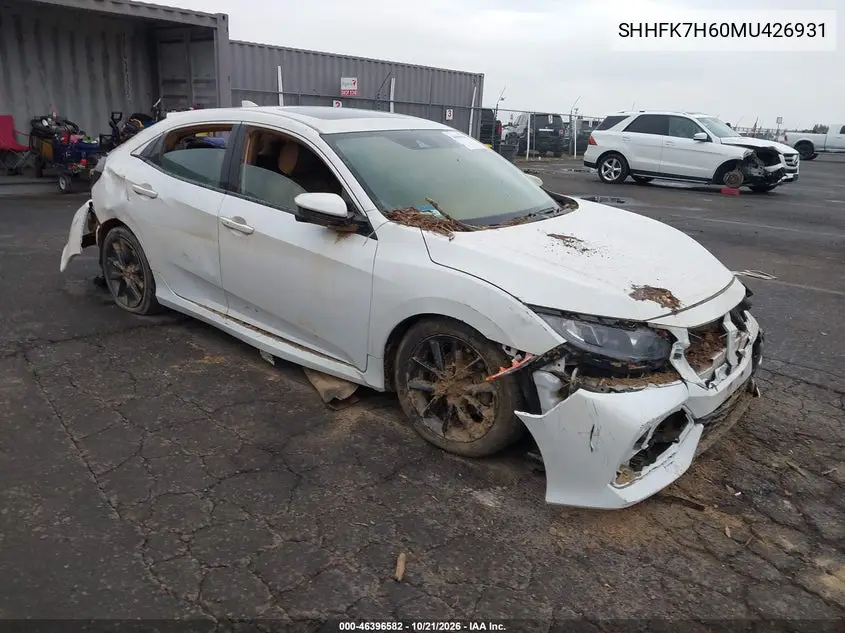 HONDA CIVIC 2021, VIN SHHFK7H60MU426931