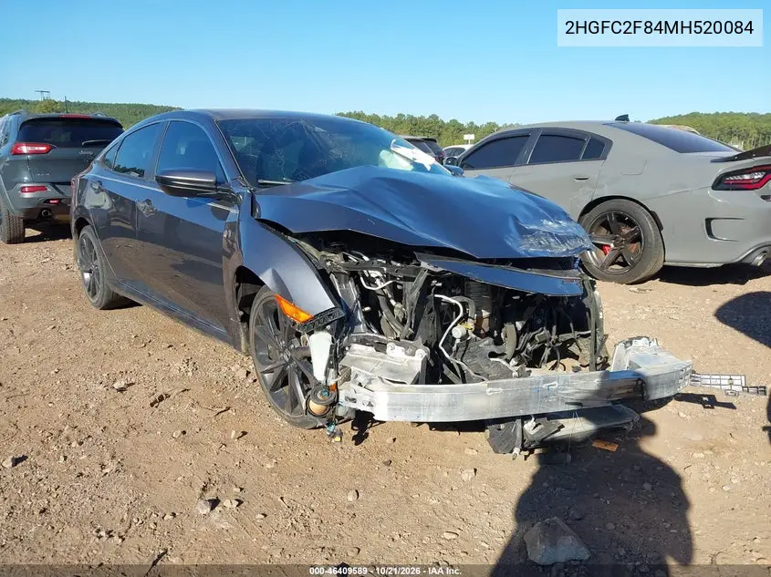 HONDA CIVIC 2021, VIN 2HGFC2F84MH520084