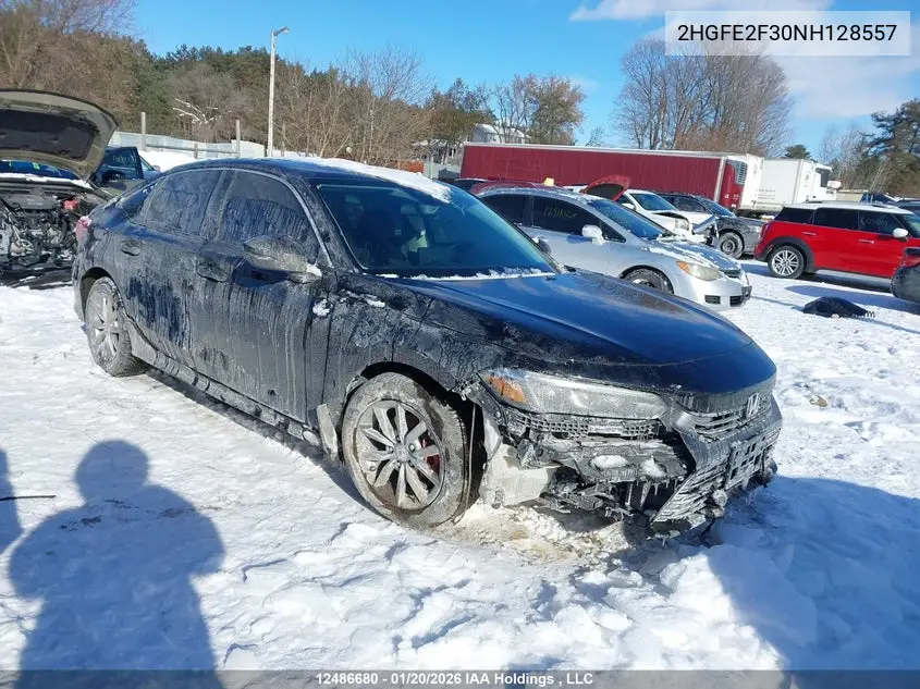 HONDA CIVIC 2022, VIN 2HGFE2F30NH128557