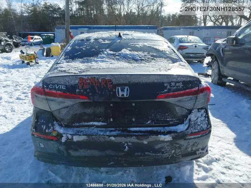 2022 HONDA CIVIC VIN 2HGFE2F30NH128557 — фото 16