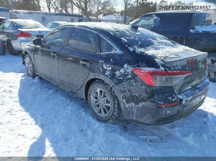 2022 HONDA CIVIC VIN 2HGFE2F30NH128557 — фото 3
