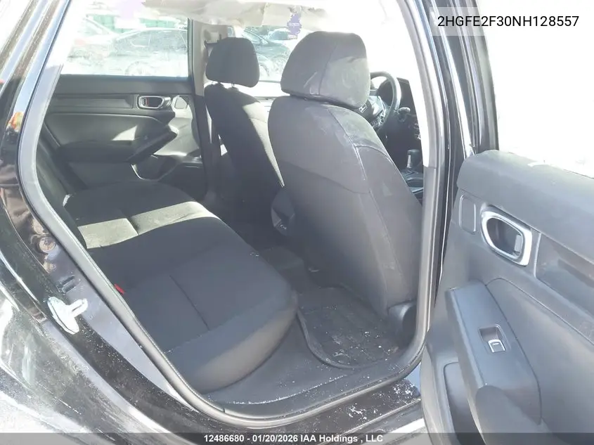 2022 HONDA CIVIC VIN 2HGFE2F30NH128557 — фото 8