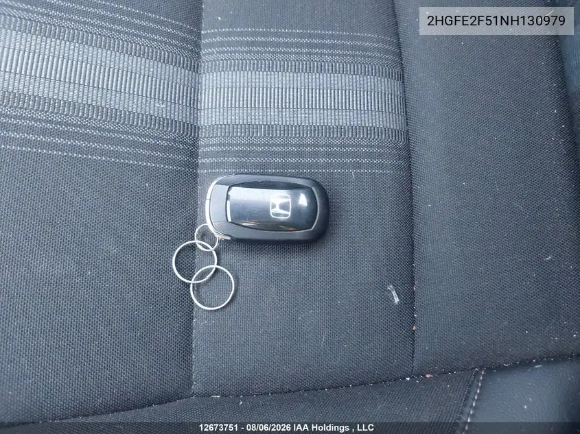 2022 HONDA CIVIC VIN 2HGFE2F51NH130979 — фото 10
