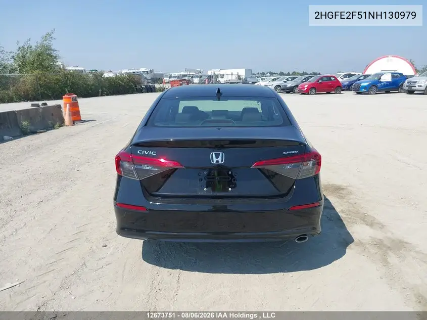 2022 HONDA CIVIC VIN 2HGFE2F51NH130979 — фото 16