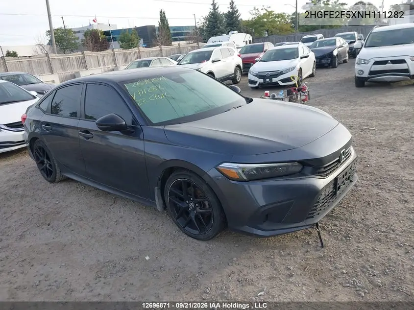 HONDA CIVIC 2022, VIN 2HGFE2F5XNH111282