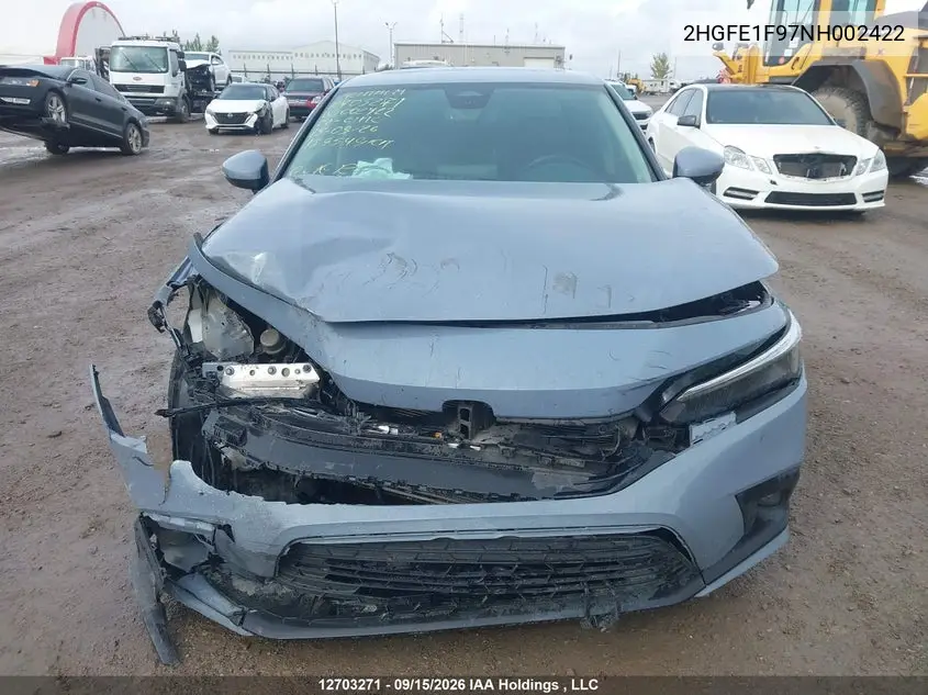 2022 HONDA CIVIC VIN 2HGFE1F97NH002422 — фото 11