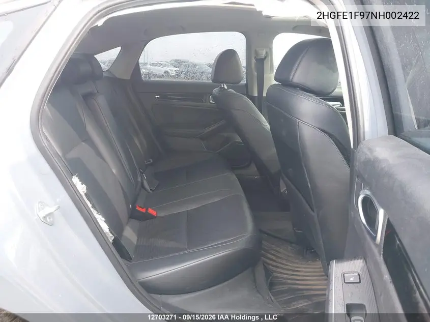 2022 HONDA CIVIC VIN 2HGFE1F97NH002422 — фото 8