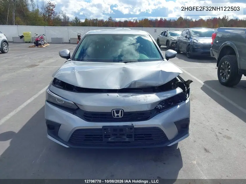 2022 HONDA CIVIC VIN 2HGFE2F32NH122503 — фото 13