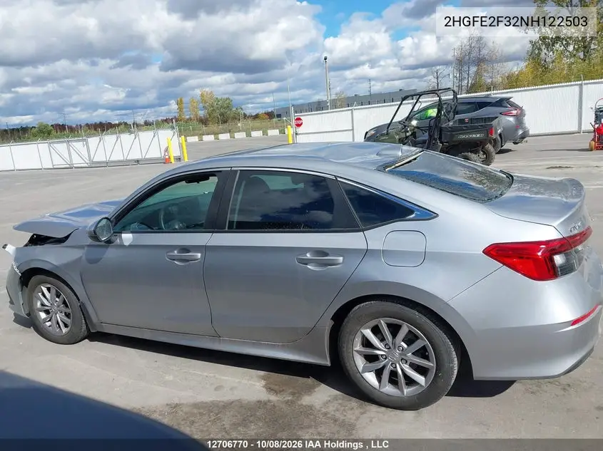 2022 HONDA CIVIC VIN 2HGFE2F32NH122503 — фото 15