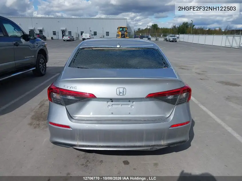 2022 HONDA CIVIC VIN 2HGFE2F32NH122503 — фото 17