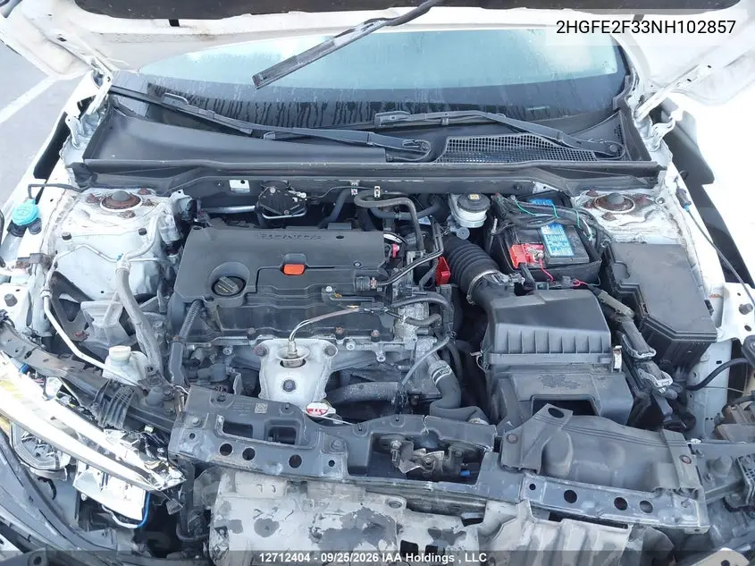 2022 HONDA CIVIC VIN 2HGFE2F33NH102857 — фото 10