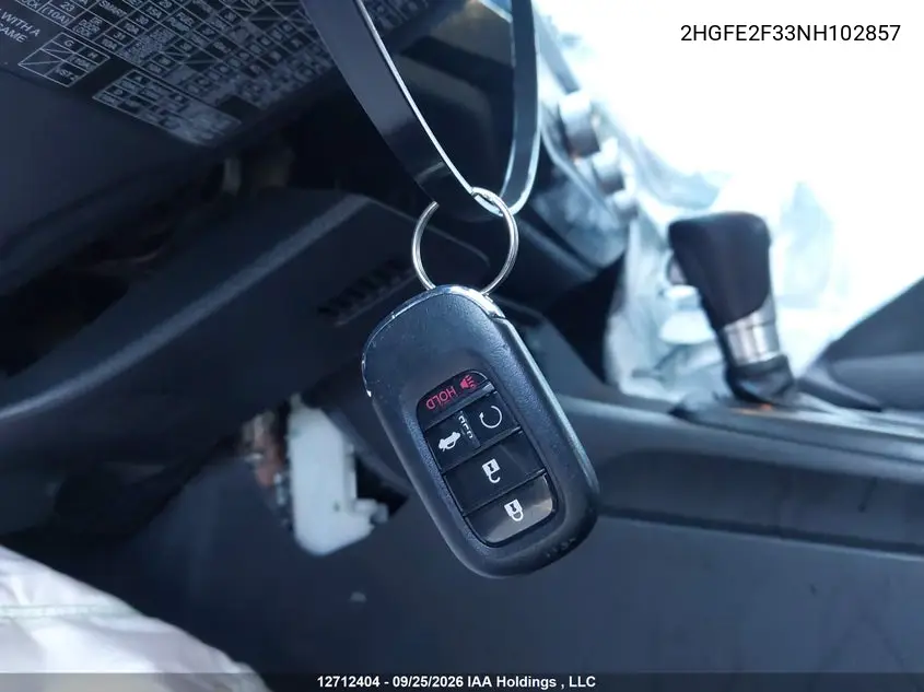 2022 HONDA CIVIC VIN 2HGFE2F33NH102857 — фото 11