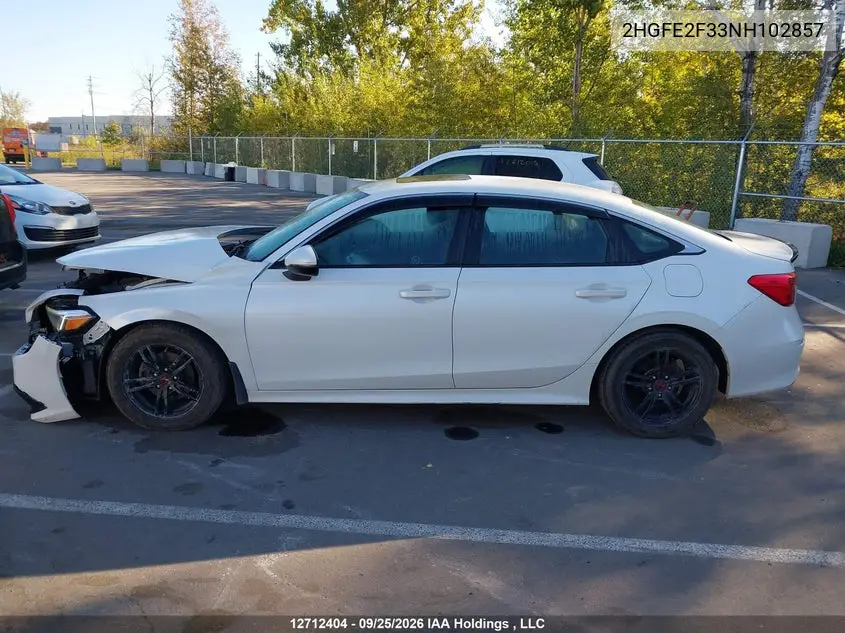 2022 HONDA CIVIC VIN 2HGFE2F33NH102857 — фото 14