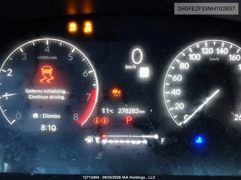 2022 HONDA CIVIC VIN 2HGFE2F33NH102857 — фото 15