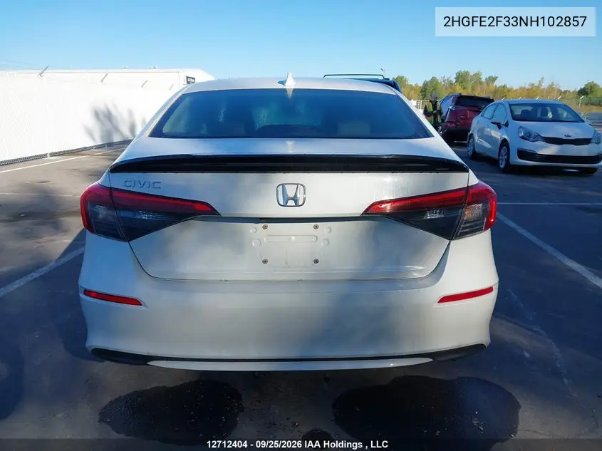 2022 HONDA CIVIC VIN 2HGFE2F33NH102857 — фото 16