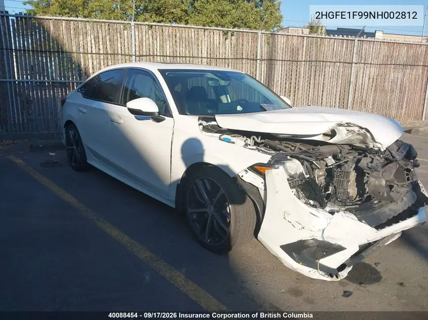 HONDA CIVIC 2022, VIN 2HGFE1F99NH002812