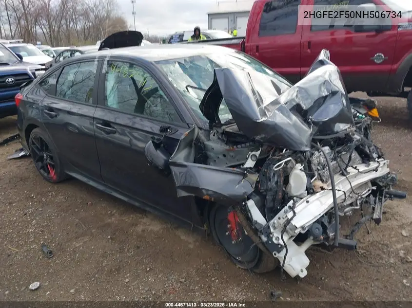 HONDA CIVIC 2022, VIN 2HGFE2F50NH506734