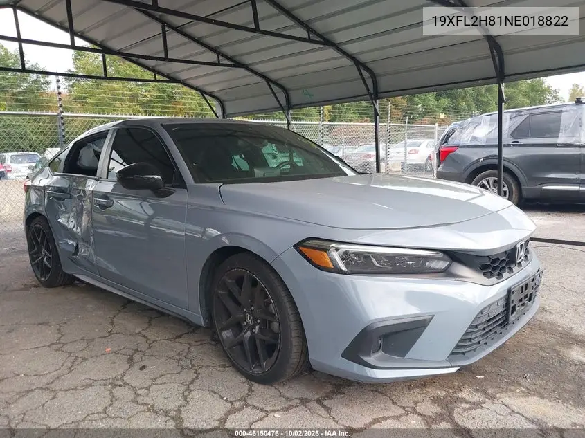 HONDA CIVIC 2022, VIN 19XFL2H81NE018822