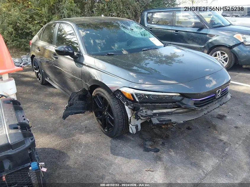 HONDA CIVIC 2022, VIN 2HGFE2F56NH525238