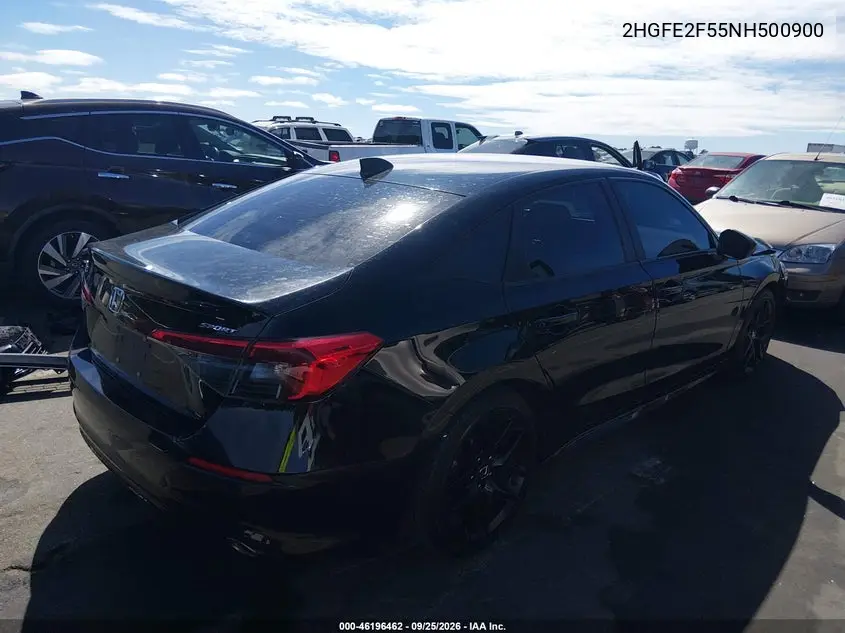2022 HONDA CIVIC VIN 2HGFE2F55NH500900 — фото 4